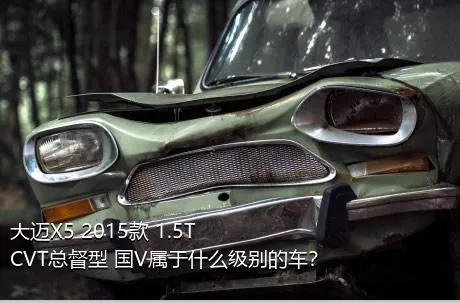 大迈X5 2015款 1.5T CVT总督型 国V属于什么级别的车？