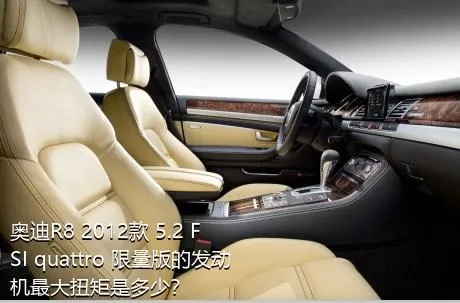 奥迪R8 2012款 5.2 FSI quattro 限量版的发动机最大扭矩是多少？