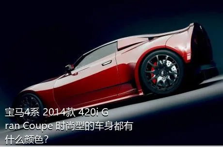 宝马4系 2014款 420i Gran Coupe 时尚型的车身都有什么颜色？