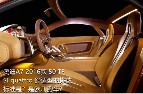 奥迪A7 2016款 50 TFSI quattro 舒适型的排放标准是？是欧几的车？