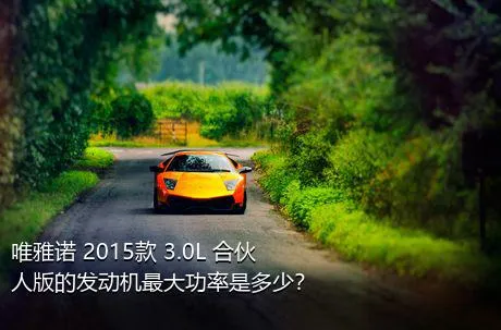 唯雅诺 2015款 3.0L 合伙人版的发动机最大功率是多少？