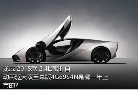 龙威 2015款 2.4L汽油 自动两驱大双至尊版4G69S4N是哪一年上市的？