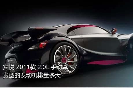 宾悦 2011款 2.0L 手动尊贵型的发动机排量多大？