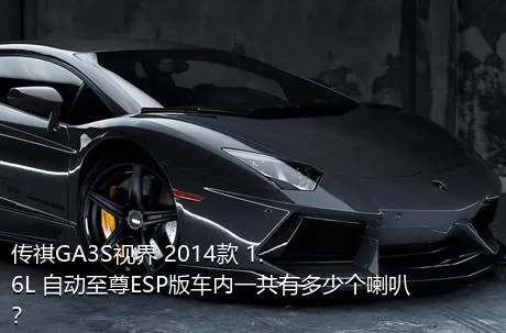 传祺GA3S视界 2014款 1.6L 自动至尊ESP版车内一共有多少个喇叭？