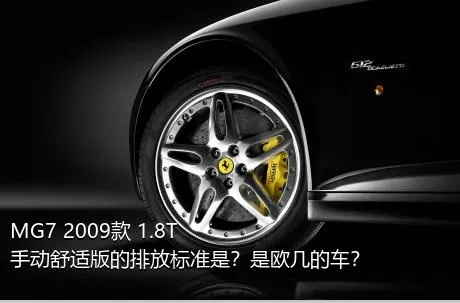 MG7 2009款 1.8T 手动舒适版的排放标准是？是欧几的车？