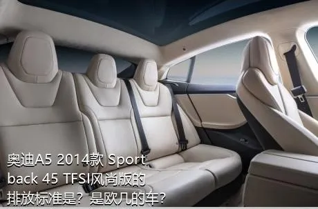 奥迪A5 2014款 Sportback 45 TFSI风尚版的排放标准是？是欧几的车？