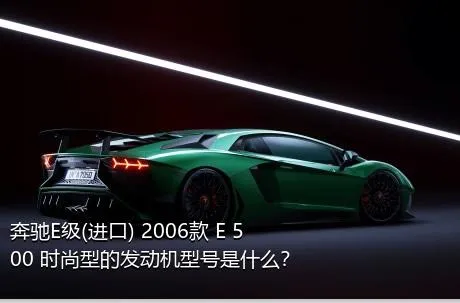 奔驰E级(进口) 2006款 E 500 时尚型的发动机型号是什么？