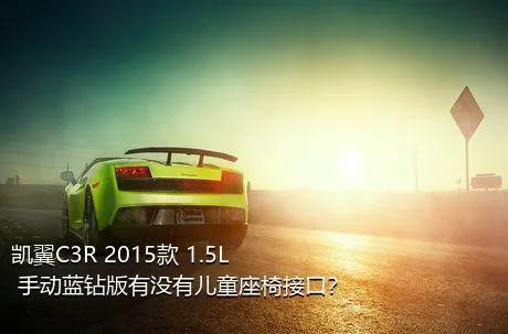 凯翼C3R 2015款 1.5L 手动蓝钻版有没有儿童座椅接口？