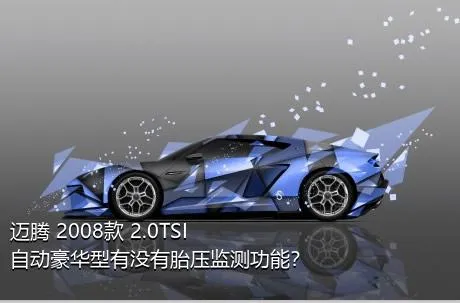 迈腾 2008款 2.0TSI 自动豪华型有没有胎压监测功能？