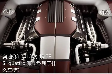 奥迪Q3 2013款 40 TFSI quattro 豪华型属于什么车型？