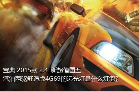 宝典 2015款 2.4L新超值国五汽油两驱舒适版4G69的远光灯是什么灯泡？