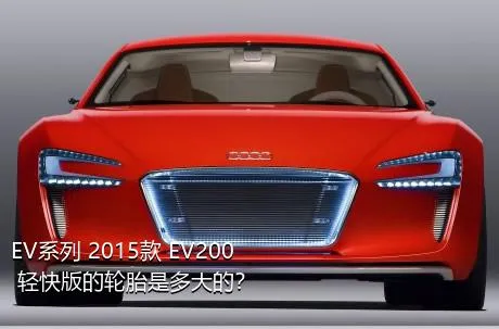 EV系列 2015款 EV200 轻快版的轮胎是多大的？