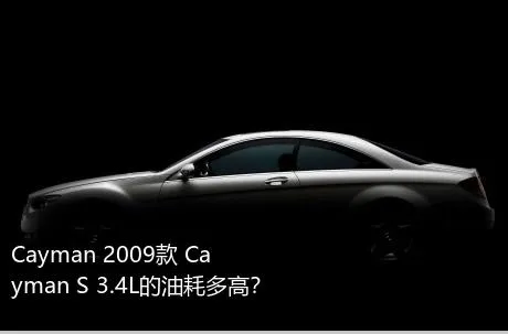 Cayman 2009款 Cayman S 3.4L的油耗多高？