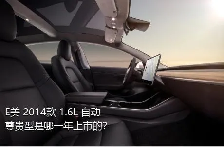 E美 2014款 1.6L 自动尊贵型是哪一年上市的？