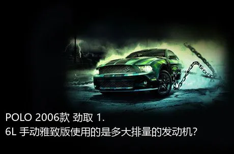 POLO 2006款 劲取 1.6L 手动雅致版使用的是多大排量的发动机？