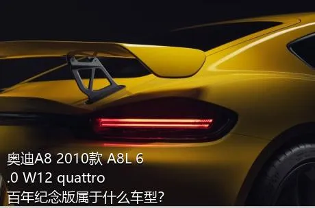 奥迪A8 2010款 A8L 6.0 W12 quattro 百年纪念版属于什么车型？