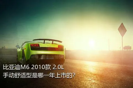 比亚迪M6 2010款 2.0L 手动舒适型是哪一年上市的？