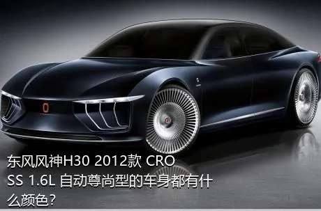 东风风神H30 2012款 CROSS 1.6L 自动尊尚型的车身都有什么颜色？