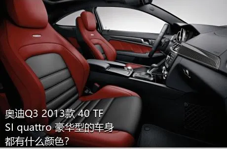 奥迪Q3 2013款 40 TFSI quattro 豪华型的车身都有什么颜色？