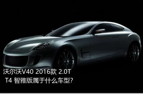 沃尔沃V40 2016款 2.0T T4 智雅版属于什么车型？