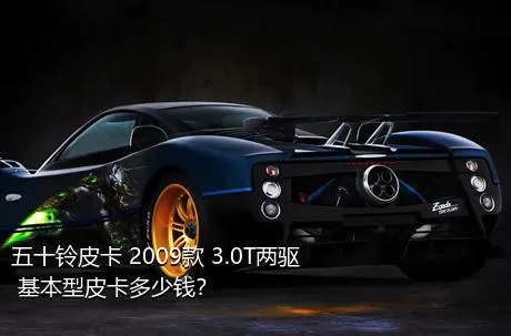 五十铃皮卡 2009款 3.0T两驱 基本型皮卡多少钱？