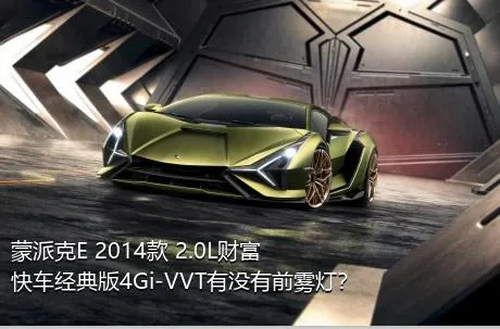 蒙派克E 2014款 2.0L财富快车经典版4Gi-VVT有没有前雾灯？