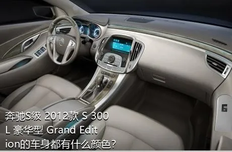 奔驰S级 2012款 S 300 L 豪华型 Grand Edition的车身都有什么颜色？