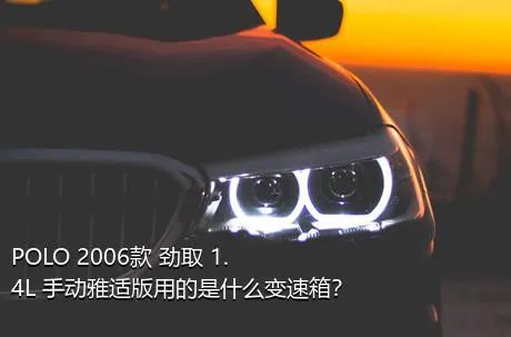 POLO 2006款 劲取 1.4L 手动雅适版用的是什么变速箱？