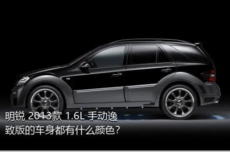 明锐 2013款 1.6L 手动逸致版的车身都有什么颜色？