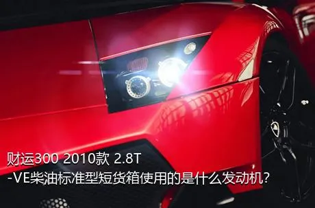 财运300 2010款 2.8T-VE柴油标准型短货箱使用的是什么发动机？