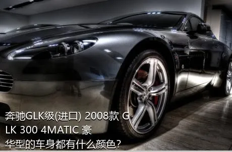 奔驰GLK级(进口) 2008款 GLK 300 4MATIC 豪华型的车身都有什么颜色？