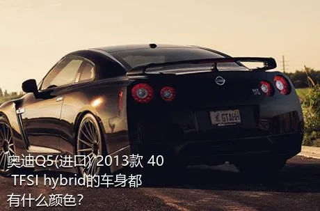 奥迪Q5(进口) 2013款 40 TFSI hybrid的车身都有什么颜色？