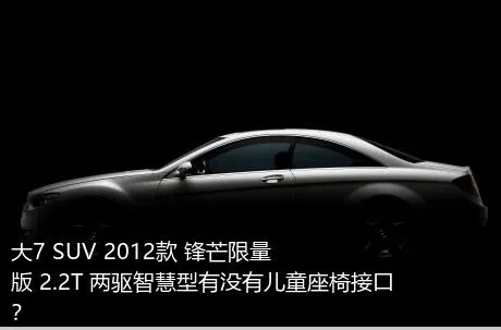 大7 SUV 2012款 锋芒限量版 2.2T 两驱智慧型有没有儿童座椅接口？