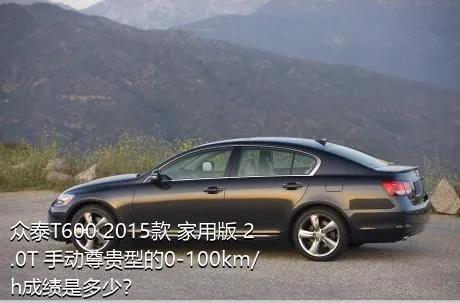 众泰T600 2015款 家用版 2.0T 手动尊贵型的0-100km/h成绩是多少？