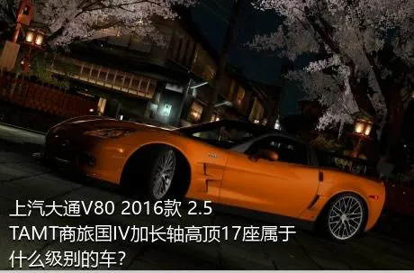 上汽大通V80 2016款 2.5TAMT商旅国IV加长轴高顶17座属于什么级别的车？