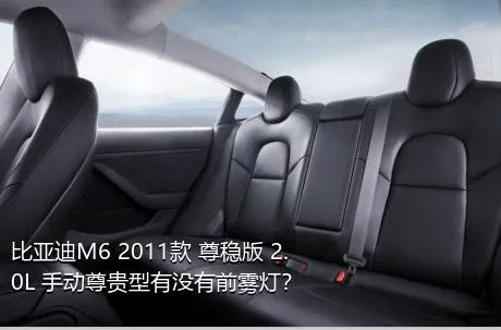 比亚迪M6 2011款 尊稳版 2.0L 手动尊贵型有没有前雾灯？