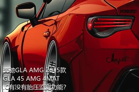 奔驰GLA AMG 2015款 GLA 45 AMG 4MATIC有没有胎压监测功能？