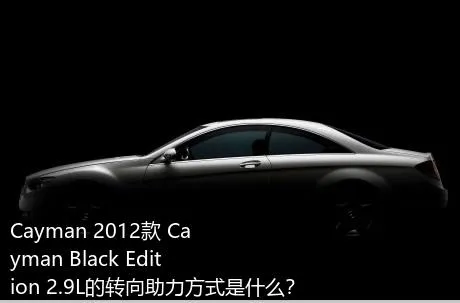 Cayman 2012款 Cayman Black Edition 2.9L的转向助力方式是什么？