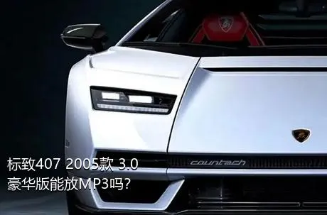 标致407 2005款 3.0 豪华版能放MP3吗？