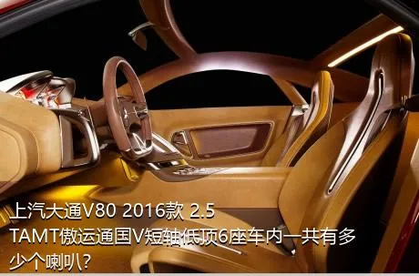 上汽大通V80 2016款 2.5TAMT傲运通国V短轴低顶6座车内一共有多少个喇叭？