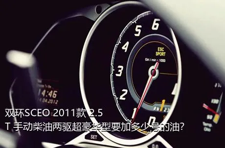 双环SCEO 2011款 2.5T 手动柴油两驱超豪华型要加多少号的油？