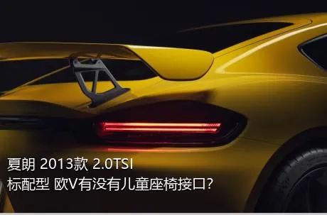 夏朗 2013款 2.0TSI 标配型 欧V有没有儿童座椅接口？