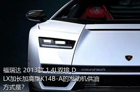 福瑞达 2013款 1.4L双排 DLX加长加高型K14B-A的发动机供油方式是？