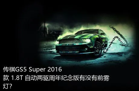 传祺GS5 Super 2016款 1.8T 自动两驱周年纪念版有没有前雾灯？