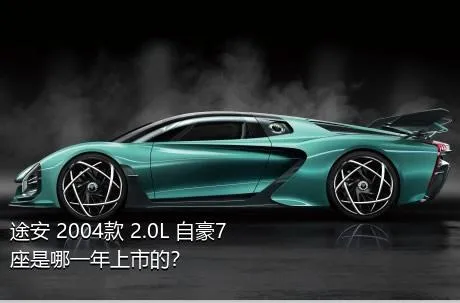 途安 2004款 2.0L 自豪7座是哪一年上市的？