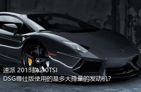 速派 2013款 2.0TSI DSG尊仕版使用的是多大排量的发动机？