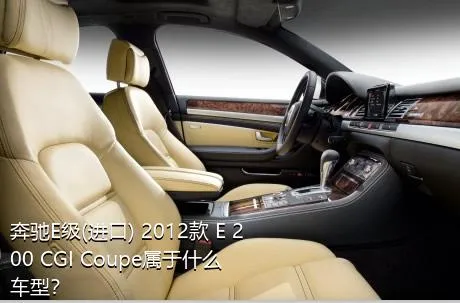 奔驰E级(进口) 2012款 E 200 CGI Coupe属于什么车型？