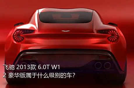 飞驰 2013款 6.0T W12 豪华版属于什么级别的车？