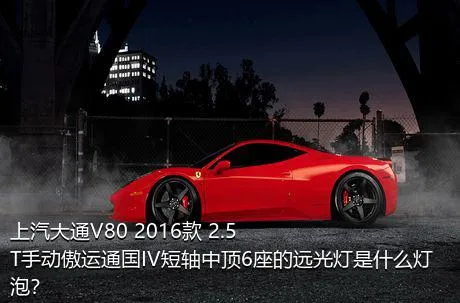 上汽大通V80 2016款 2.5T手动傲运通国IV短轴中顶6座的远光灯是什么灯泡？