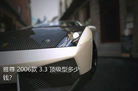 雅尊 2006款 3.3 顶级型多少钱？